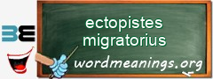 WordMeaning blackboard for ectopistes migratorius